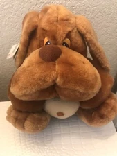 Vintage Etone 1986 Sad Brown Hound Dog Plush Stuffed Animal Toy New