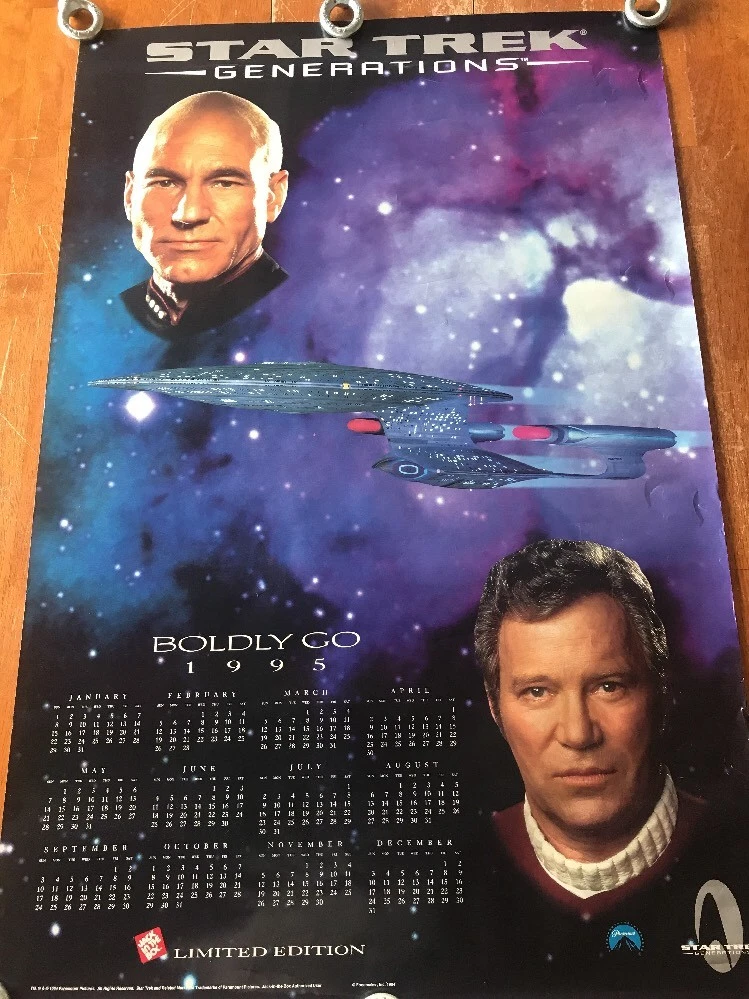 STAR TREK GENERATIONS MOVIE CALENDAR POSTER JACK IN THE BOX 1995 LIMITED EDITION | eBay star-trek-generations-movie-calendar-poster-jack-in-the-box-1995-limited-edition-ebay