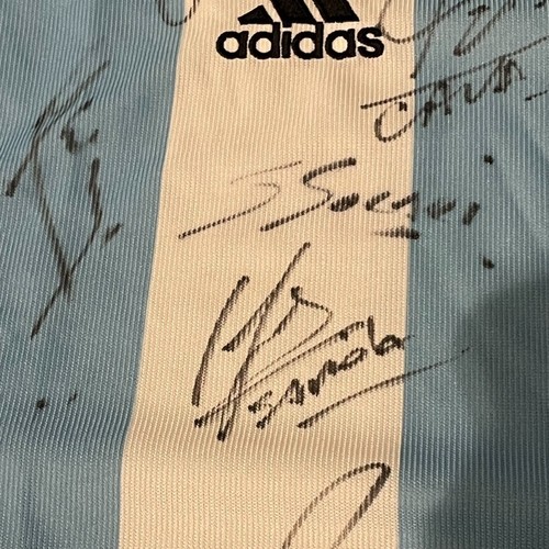 Rare item! Argentina national team uniform signed by hand 2002 FIFA World Cup - Picture 7 of 24