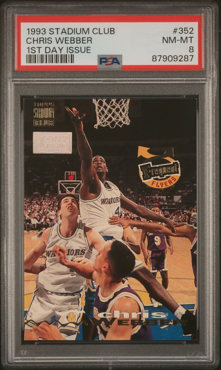 1993 Stadium Club 1ST DAY ISSUE #352 Chris Webber ROOKIE PSA 8.