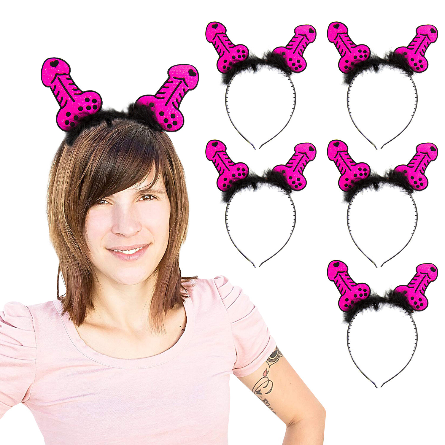 Penis Haarreif Willy Haarreifen JGA Geburtstag Karneval Fasching Party - wählbar