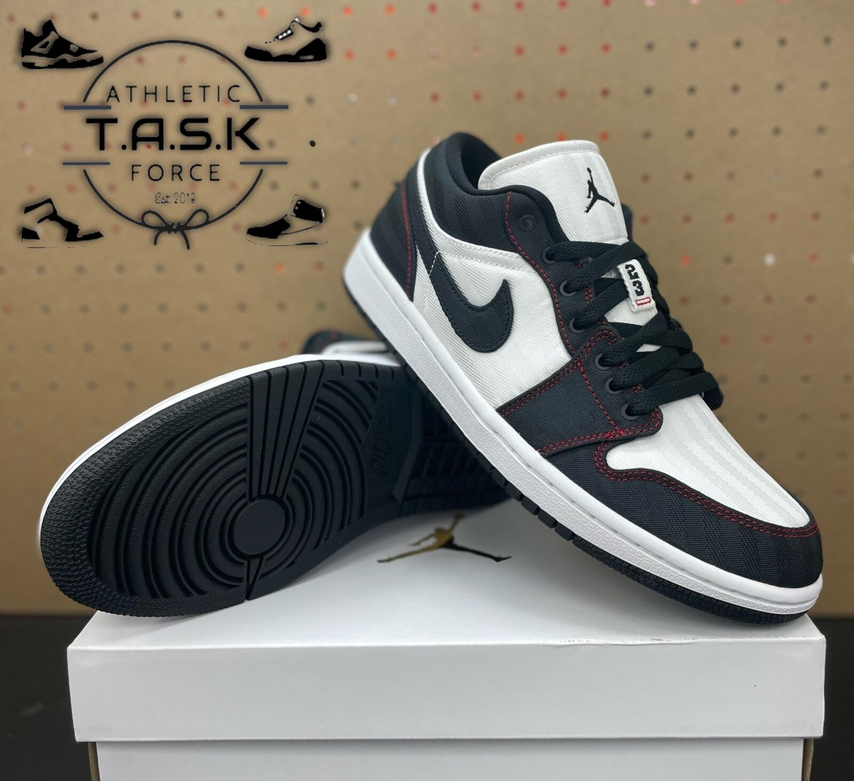 air jordan 1 low se utility black white red