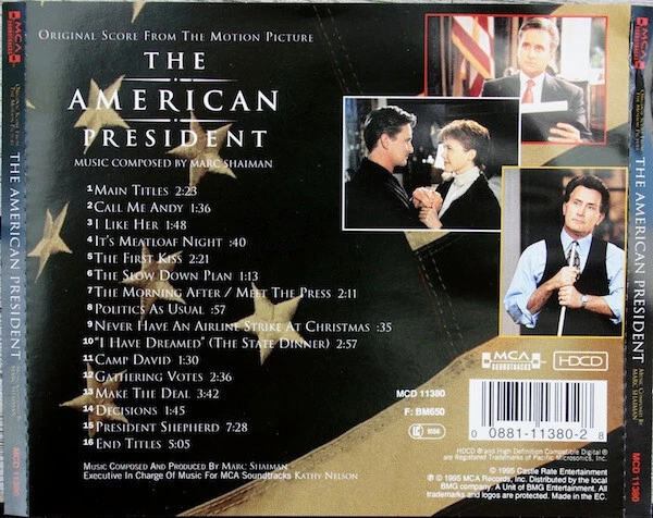 The American President (1995) Score CD / signed by Composer Marc Shaiman - Bild 2 von 2