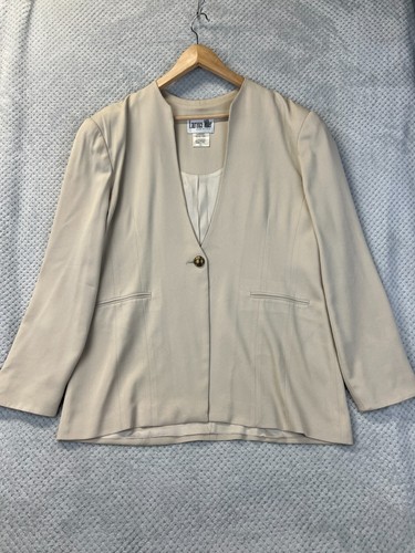 Giacca blazer vintage Laurence Miller donna 18 Y2K preppy leggera accademia minimalista - Foto 19 di 20