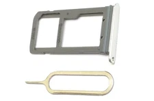 OEM SIM/SD Card Tray+Pin for Samsung Galaxy S7 EDGE G935 All US Carriers  SILVER