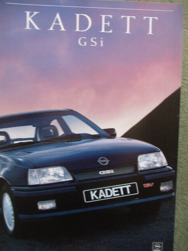 Opel Kadett E  GSI +16V +Katalysator Brochure Catalogue 3/1988