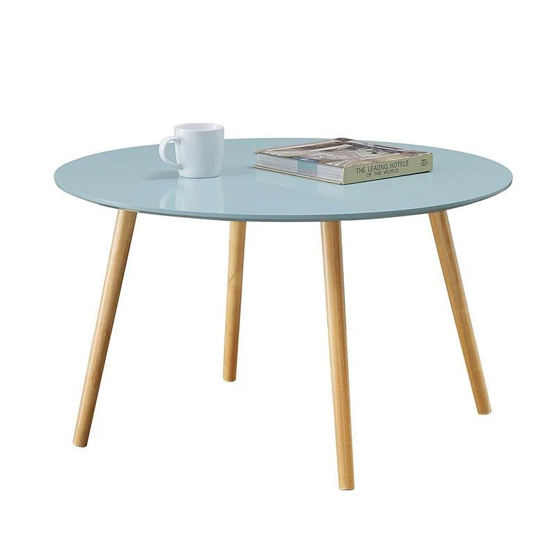Convenience Concepts Oslo Round Coffee Table in Mint Green Wood