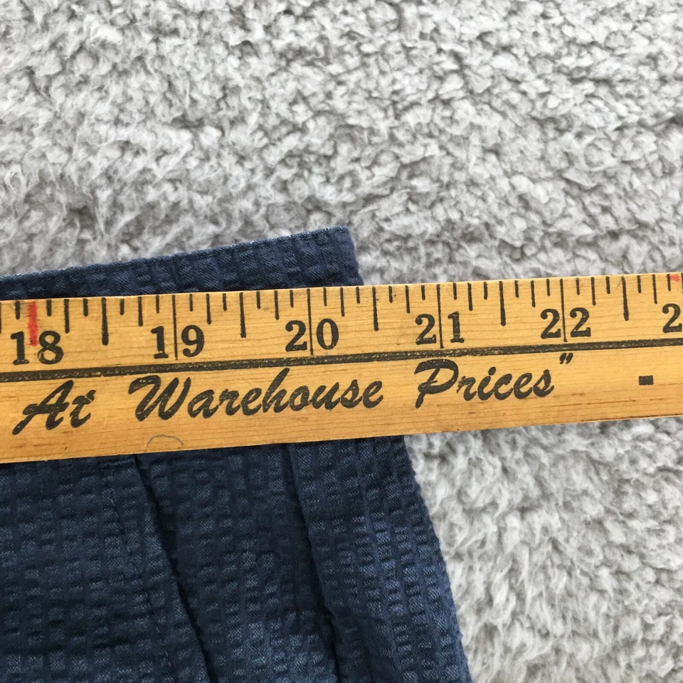 Jachs Bleecker Fit Chino Shorts Mens 40 Blue Mid Rise Side Pocket Flat Front Zip - Image 4 of 4