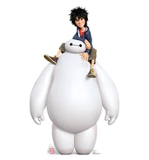 BIG HERO 6 - BAYMAX & HIRO - LIFE SIZE CARDBOARD STANDUP/CUTOUT - BRAND NEW 1808