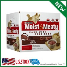 Purina Moist and Meaty Steak Flavor Soft Dog Food Pouches - 36 ct. Pouch
