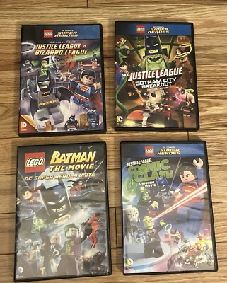 Lot Of 4 Lego DC Comics Superheroes DVDs