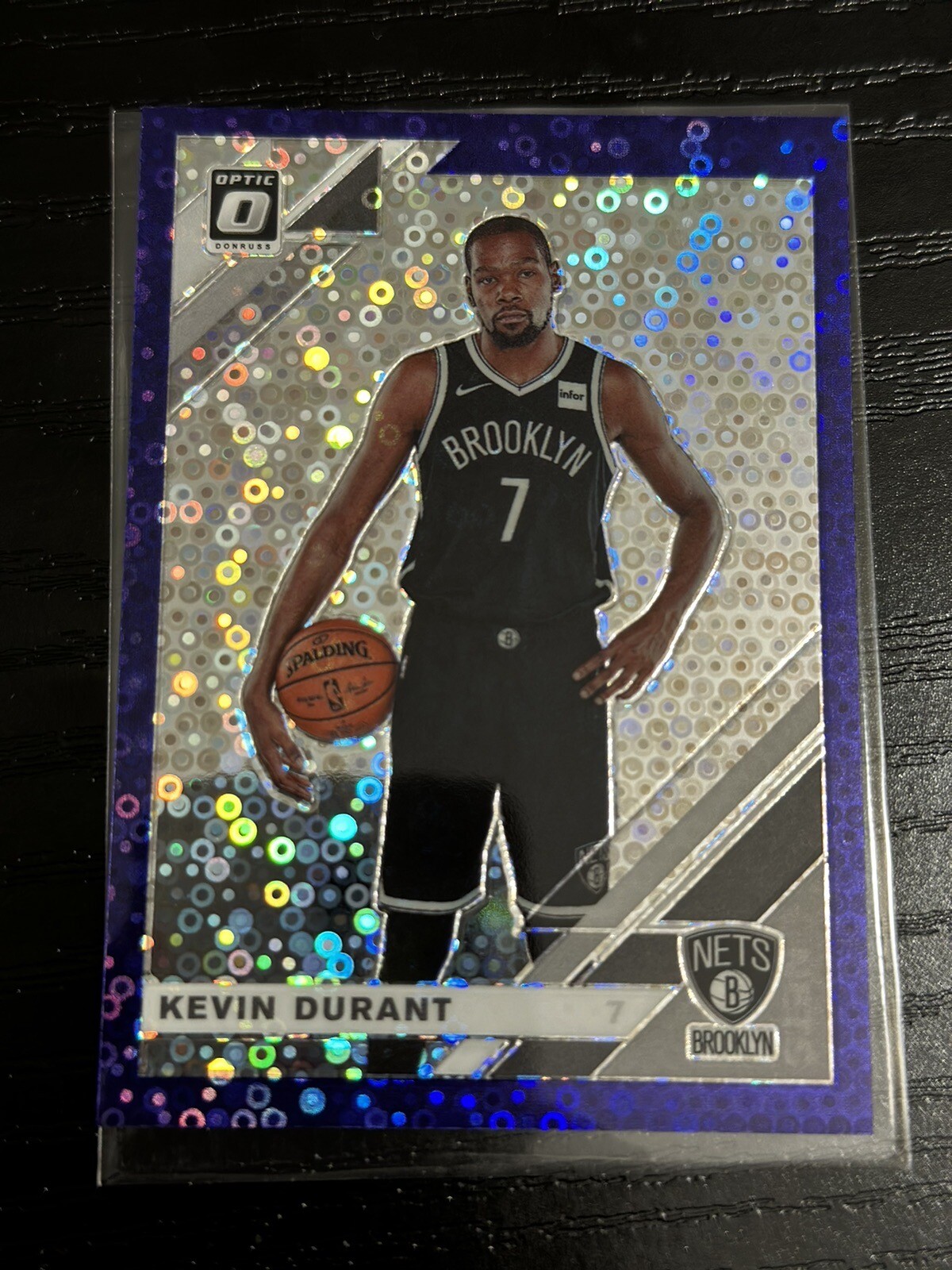 2019-20 Panini Donruss Optic Fast Break Kevin Durant Purple Disco Prizm /95 #112