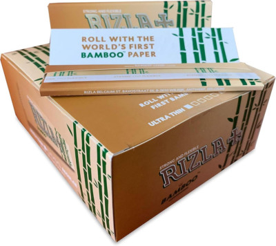 Rizla Zigarettenpapier, Bambus, King-Size-Größe, schmal, ultradünn, 50 Heftchen 