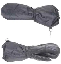 Swiss Leather Palm Artic Mittens Insulated Gloves Black Finger Military Large