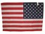 Bandiera USA Con Linea Blu Sottile Ricamata - Nylon 300D Con Manica Ricamata 28x40 Pollici