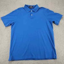 Vineyard Vines Shirt Mens Large Blue Polo Golf Casual Whale Logo Outdoors Preppy