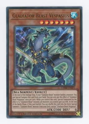 Yugioh Gladiatorungeheuer Vespasius CHIM-ENSP1 Ultra Rare Limited Edition NM