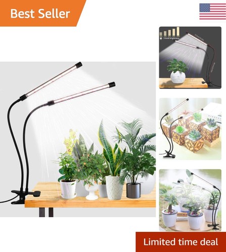 High Efficiency LED Grow Light - Clip Plant Growing Lamp - Timer Function