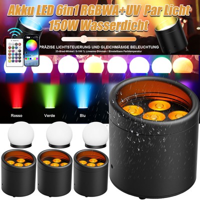 150W Wasserdicht RGBWA+UV Par Strahler Bühnenlicht DMX DJ Outdoor Halloween Deko