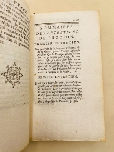 Entretiens de Phocion sur le rapport de la morale avec la politique - 1763 - Imagen 4 de 10