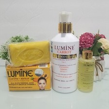 X3 Lumine Carrot Body lotion, serum  exfoliating Soap. 3 in 1