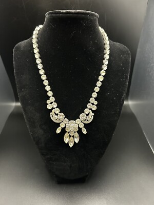 Vintage Signed Eisenberg Ice Necklace Parure