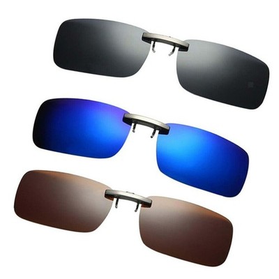 3 Pack Polarized Clip On Sunglasses UV400 Protection Clip On Flip Up Sunglasses
