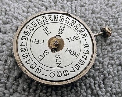 MIDO CAL. 1151 MOVEMENT DAY-DATE STILL RUNNING /AS-IS FOR SERVICE SWISS MADE