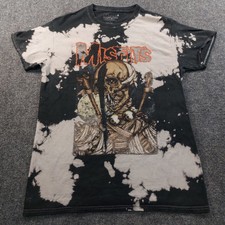 Misfits Horror Fiend Mummy T Shirt Mens S Black Bleach Tie Dye Punk Band
