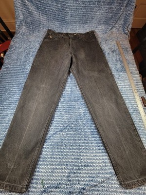 Vintage Levi's Orange Tab 550 Black Jeans Relaxed Fit Tapeted Leg 34x30 USA Made