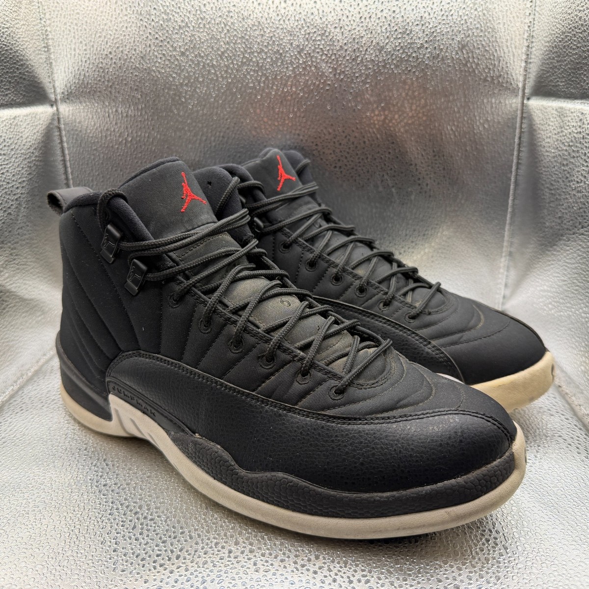 Size 10 Air‎ Jordan 12 Retro Winter Winterized Black Mens Sneakers 130690-004 Sneakers Winter 12 Jordan Air Jordan 12 Winterized Black Size 6y main image 3