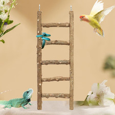 Natural Pepper Wood Parrot Ladder - Bird Climbing  Chewing Toy, Cage Accessory