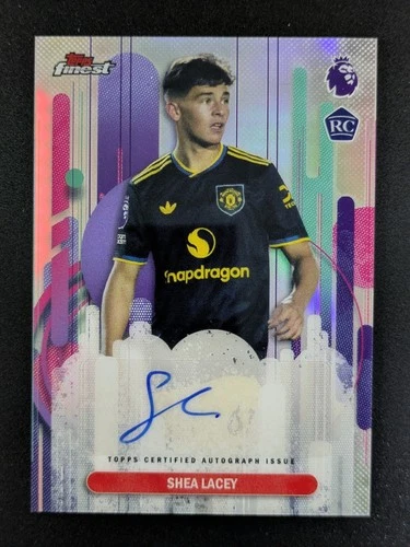 2025-26 Topps Finest EPL SHEA LACEY RC Auto Refractor Manchester United #FA-SL