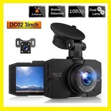 Campark Dual Dash Cam 1080P Front+Rear Car Recorder Camera DVR Night Vision