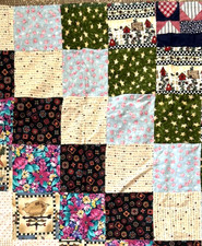 Toddler Blanket Cover 2 Layers Reverse Quilt Various Pattern Reversible 38"x 44"