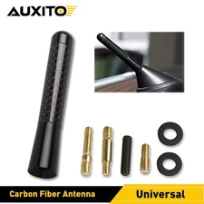 3inches Car Antenna Fiber Carbon Radio FM Antena Black Universal Kit Short