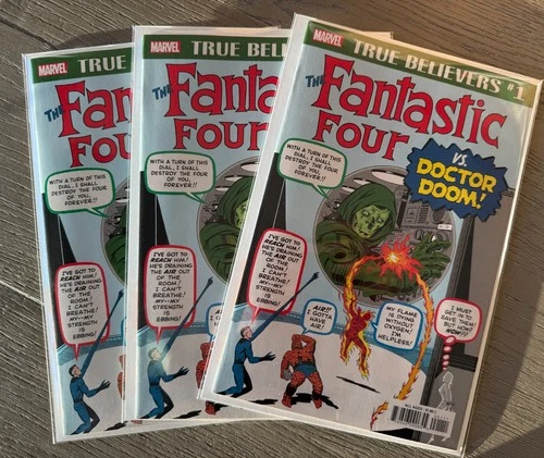 Fantastic Four #5 True Believers Marvel 2018 1st Dr. Doom Reprint - Lot of 3