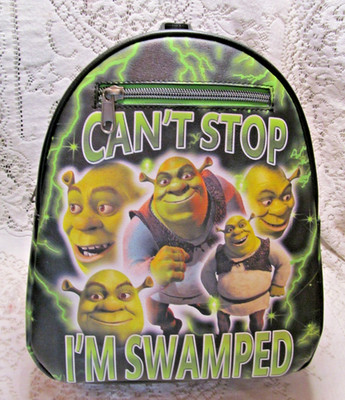 Loungefly Shrek Can't Stop I'm Swamped Glow in the Dark Mini Backpack NWT