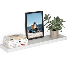 Floating Shelf, 36" Wood Wall Shelf with Invisible Brackets for Bathroom, Liv...