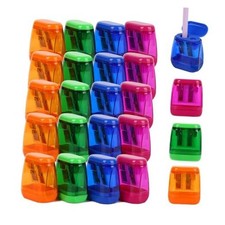 Colored Manual Pencil Sharpeners in Bulk, 24pcs Small 24Pcs Sharpeners - D
