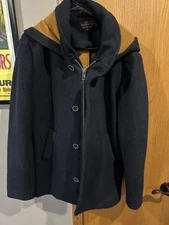Normal Brand Balboa Pea Coat Large Navy