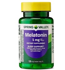 Spring Valley Melatonin 1mg Sleep Support 120 Vegetarian Tablets