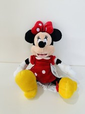 Disney Store 9" Classic Red Minnie Mouse Bean Bag Plush Stuffed Doll NEW w Tags