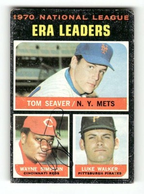 1971 Topps  #68 Wayne Simpson signed autograph / Seaver  VG+ ballpoint EAA1 BXCP
