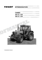 Fendt Farmer 304 Ls/Lsa 308 Ls/Lsa Traktor Betriebsanleitung