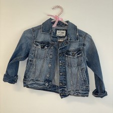 The Place Est 1989 Kids Denim Jacket Blue Button Front Size 4