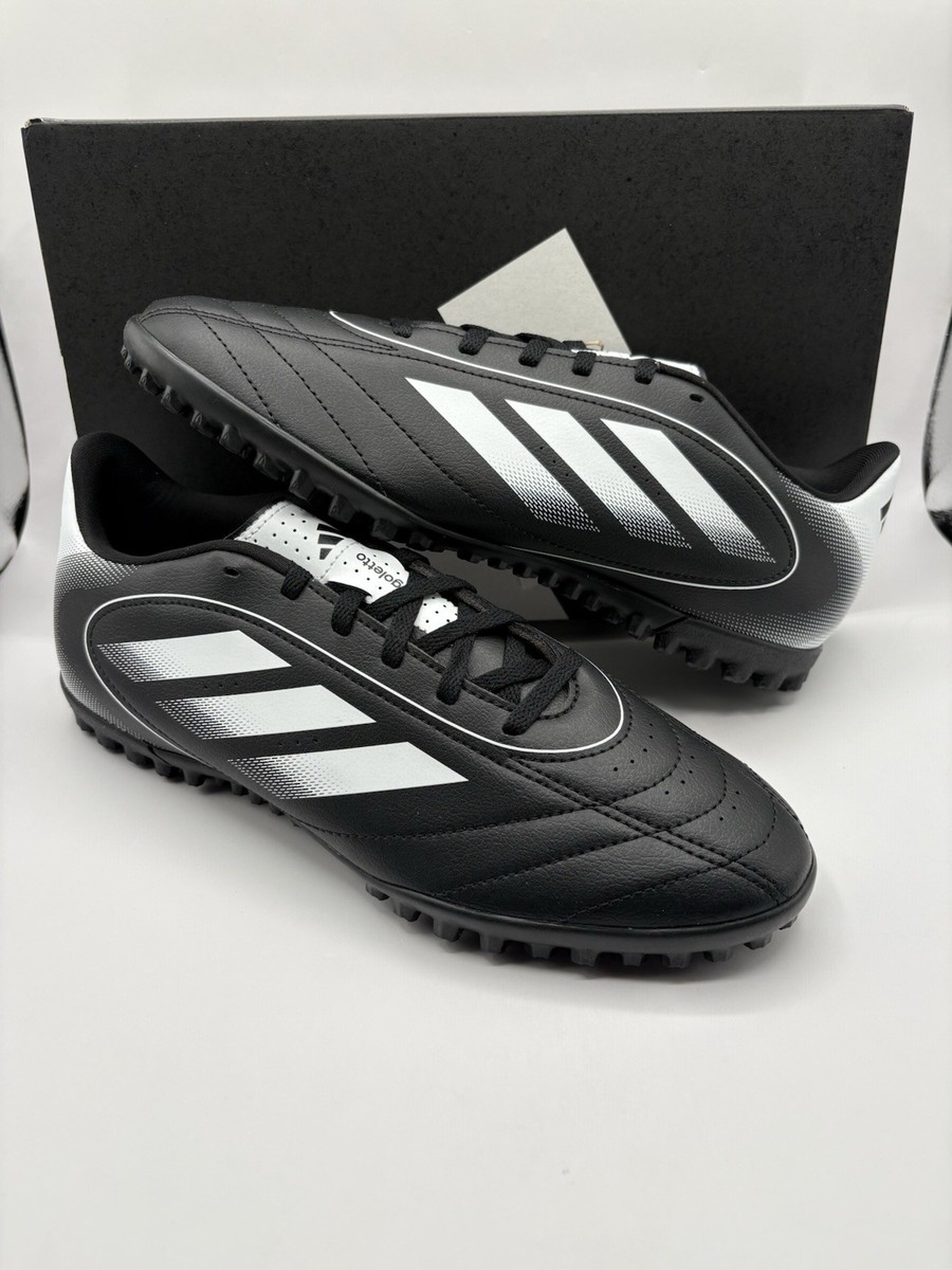 New Adidas Goletto IX TF Turf Soccer Cleats Shoes Black White Mens
