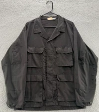 US Military Black BDU Field Jacket 2X-Large Regular Tactical Coat Ripstop 65/35