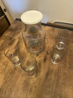 Vintage 1980s Orchard Collection Drink Set- Anchor Hocking NOS