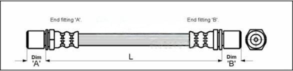 Flexibler Bremsschlauch 4112214 METZGER für TOYOTA COROLLA Liftback COROLLA - Bild 4